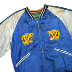 1950s JAPAN SOUVENIR JACKET (Sukajan) with Tiger Face and Speed ​​Zipper...
