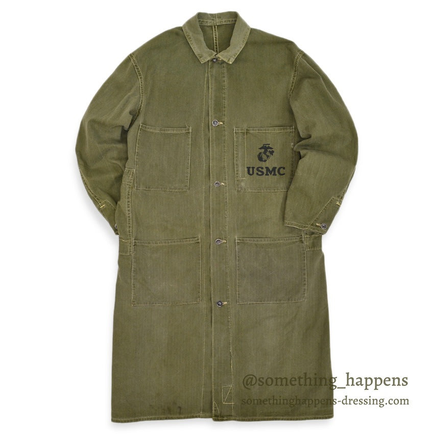 1940's U.S.M.C. HBT MECHANICS COAT ... Fits like 36