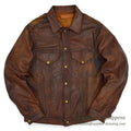 1960's~ SUPERIOR BROWN LEATHER JACKET TYPE 3RD... Fits like 40