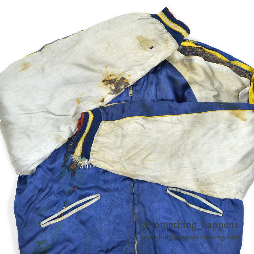1950's JAPAN SOUVENIR JACKET 45TH TAC RECON SQD THE POLKA DOTS Sukajan... AS IS