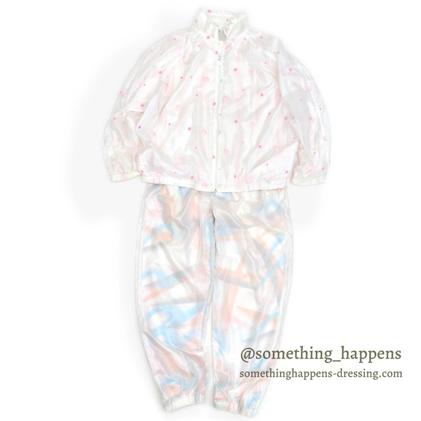 1980's~ adidas ART DOUBLE LAYER JOGGER PANTS...L