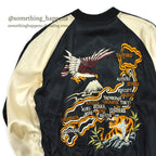 1940s JAPAN SOUVENIR JACKET (Sukajan) - Eagle & Tiger Design, TTS Zipper...