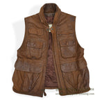 1980's BANANA REPUBLIC PHOTOJOURNALIST LEATHER VEST ... M