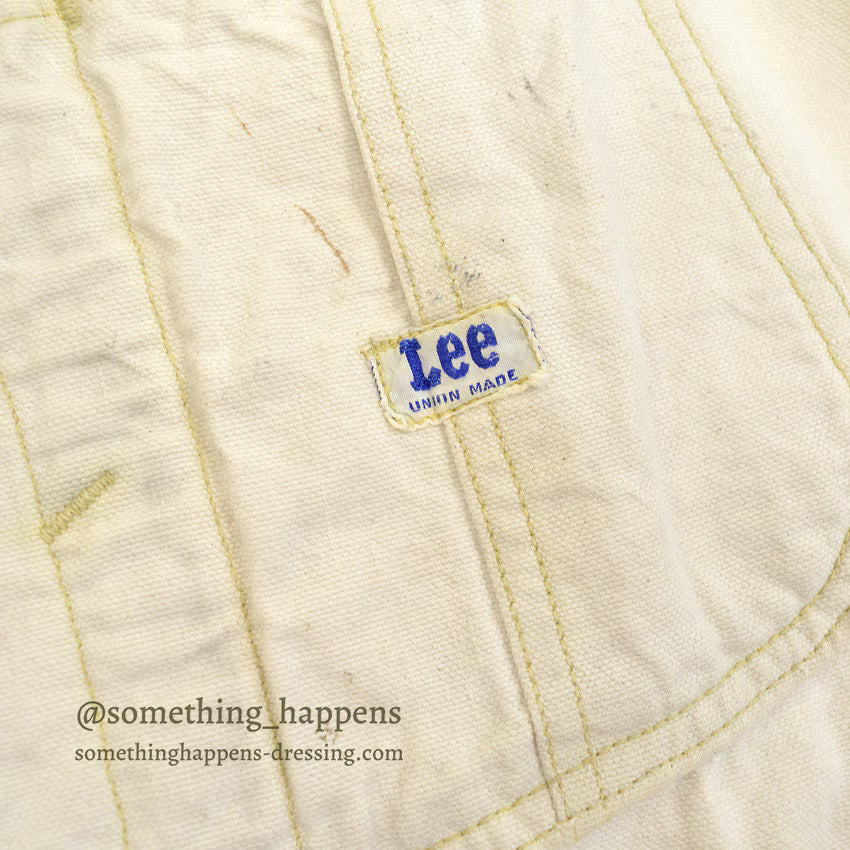 1950s Lee off-white double knee and apron overalls... W39/L28