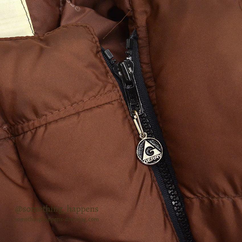 1970's GERRY DOWN SLOPE COAT BROWN... L