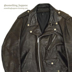 1980's SCHOTT 125 DOUBLE RIDERS JACKET BACK PAINT... 40