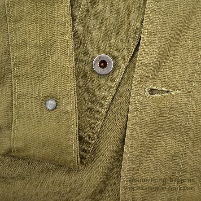 ~1940's METAL BUTTON TWO POCKETS HBT JACKET...