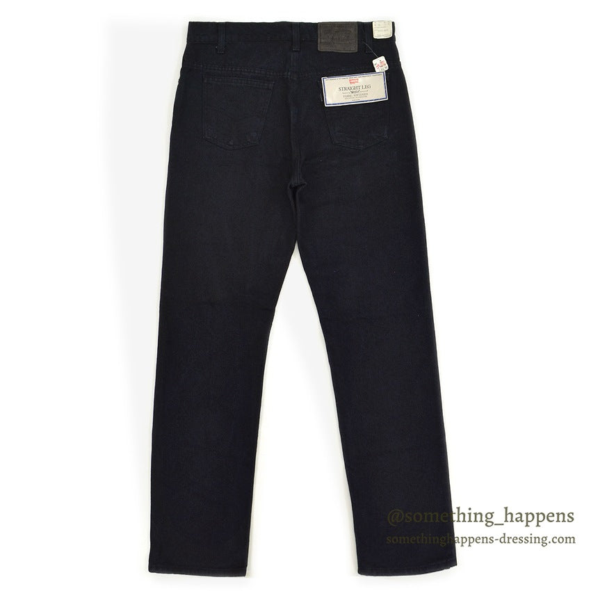 1980's DEADSTOCK Levi's 508 BLACK DENIM PANTS... W34/L34