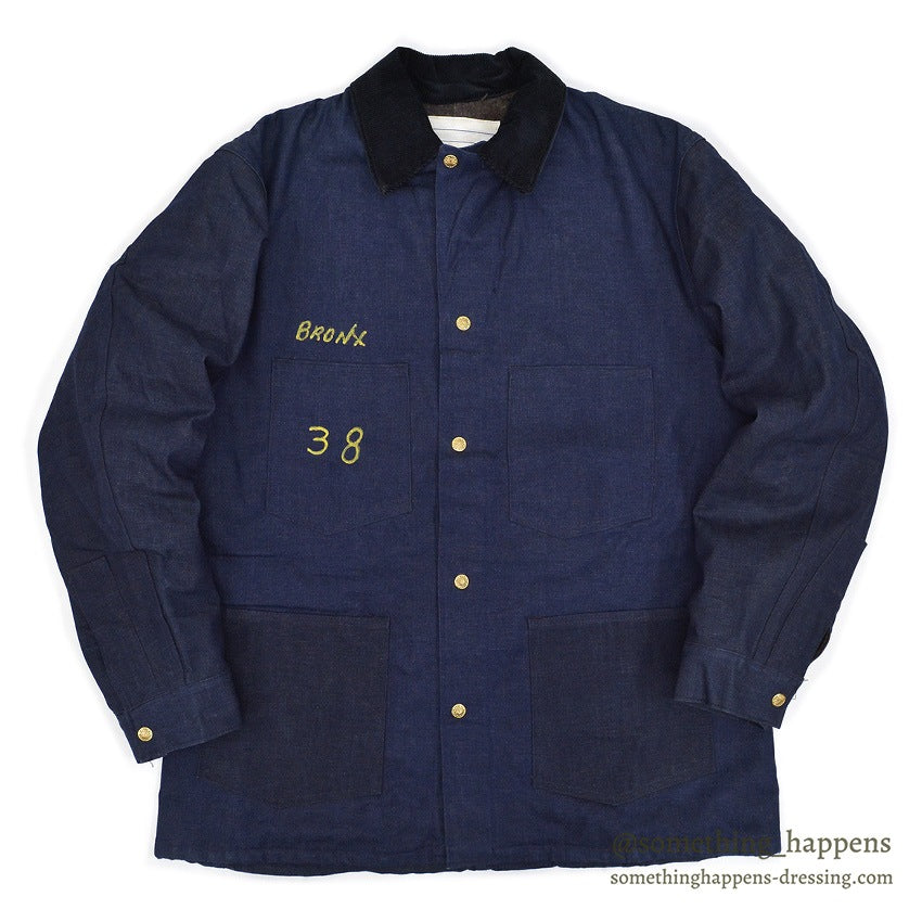 ~1960's DEADSTOCK UNKNOWN DENIM COVERALL BLANKET TWO TONE ... 42