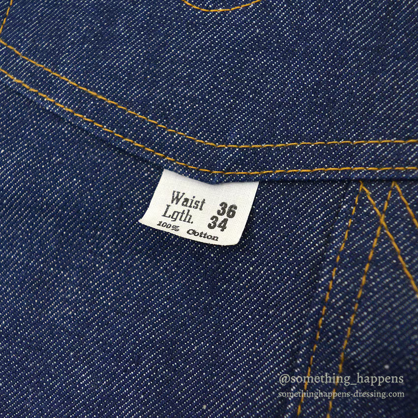 1960's DEADSTOCK KEY WORK CLOTHING DENIM PAINTER PANTS... W36/L34