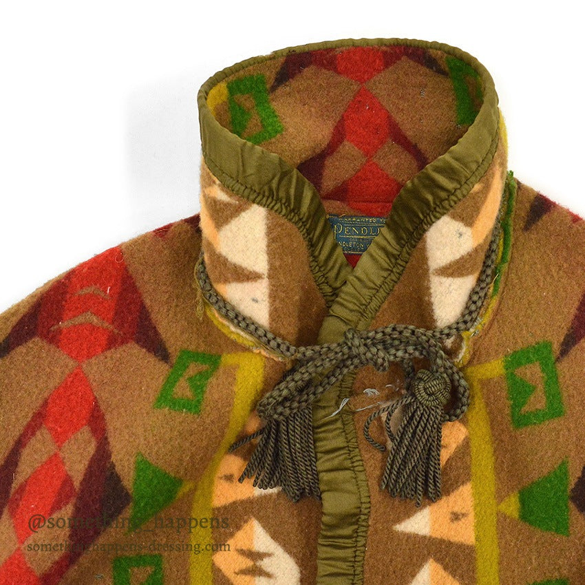 1920's PENDLETON INDIAN BLANKET COAT CHIEF BROWN ...