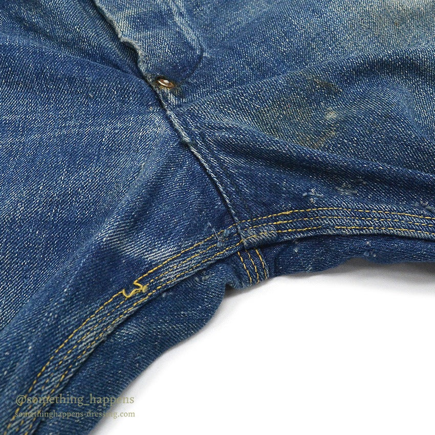 1930's~ UNKNOWN BUCKLE BUCK DENIM PANTS ... W32/L28