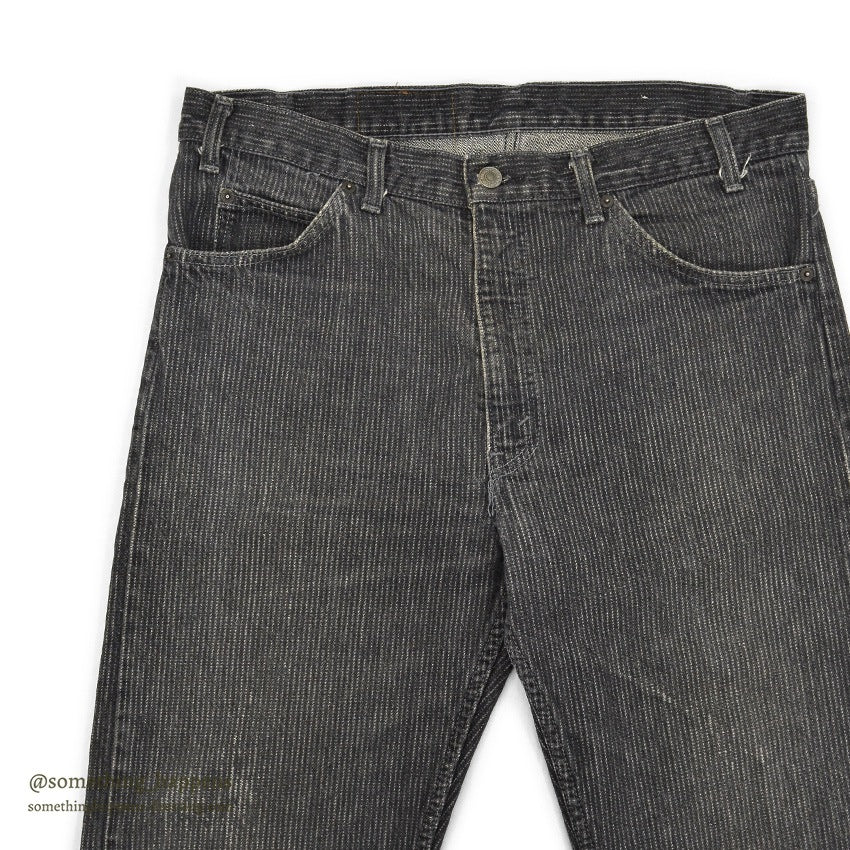 1980's Levi's 505 BLACK STRIPE DENIM PANTS... W36/L28