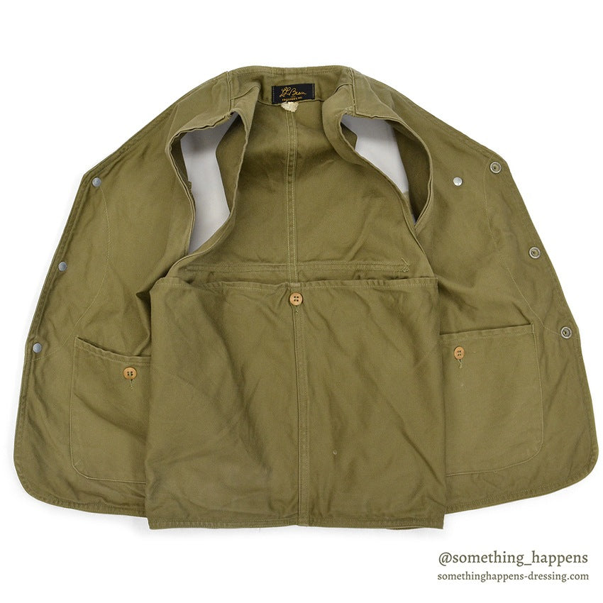 1950's LLBEAN FISHING VEST HALF MOON POCKET...