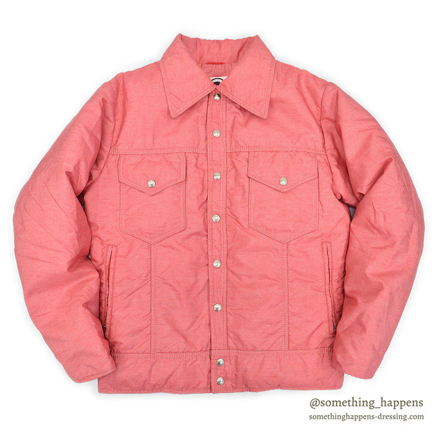 1970's~ BLACK BEAR PRIME GOOSE DOWN NYLON PUFFER JACKET / PINK ... M