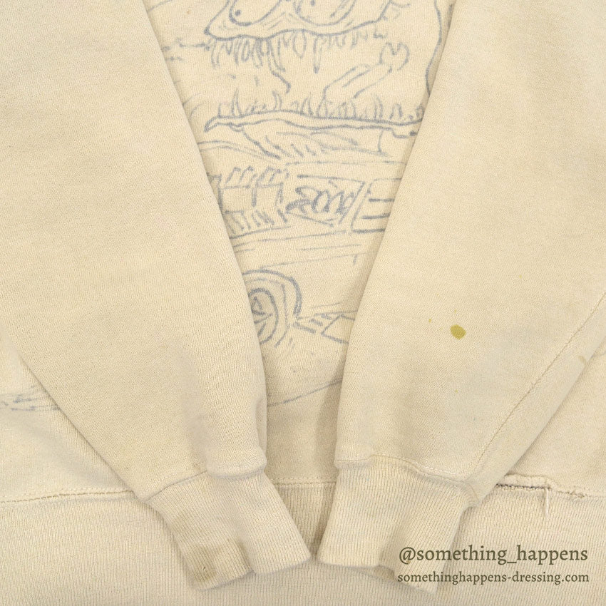 1960's MIGHTY MUSTANG HAND DRAWING SWEAT SHIRT...
