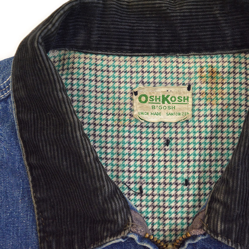 1960's OSHKOSH DENIM JACKET / COTTON FLANNEL BLANKET...