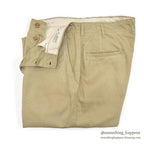 1950's U.S.ARMY TROUSERS, COTTON, KHAKI 1945 ... W34/L29