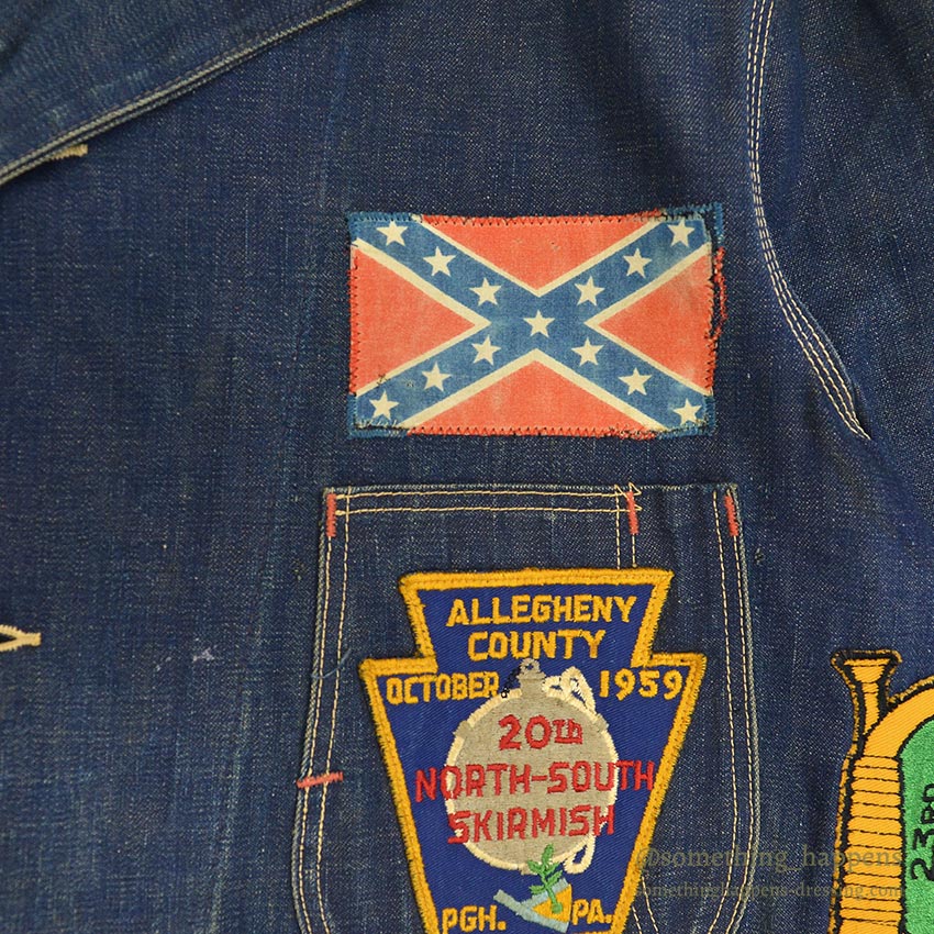 1950's LOTS OF PATCHES DENIM COVERALL...