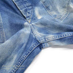 1940's U.S.NAVY BLEACHED DENIM TROUSERS / METAL BUTTON ... Fits W30