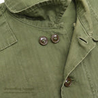 1940's BRITISH ARMY WW2 WAR AID HBT JACKET / US MADE...