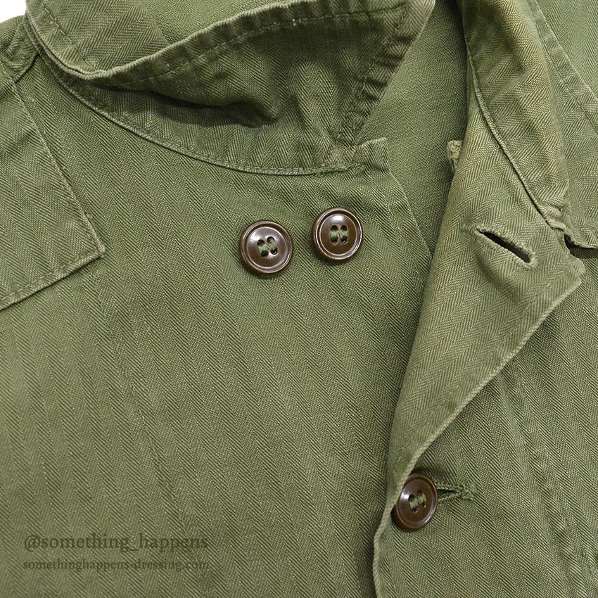 1940's BRITISH ARMY WW2 WAR AID HBT JACKET / US MADE...