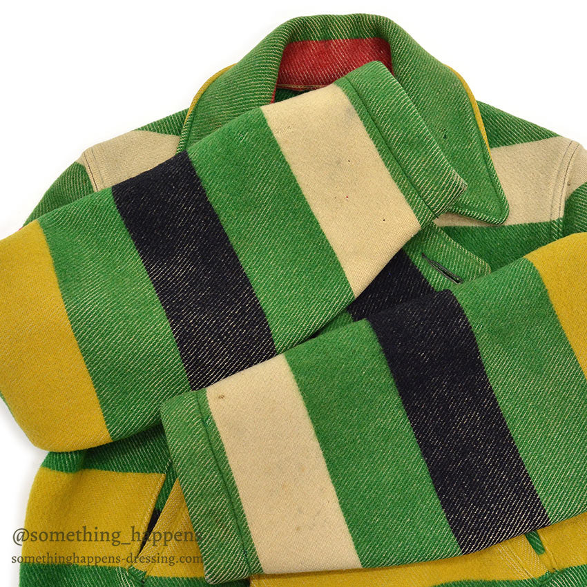 1930's ZERO KING STRIPED WOOL BLANKET JACKET / SHORT STYLE ...