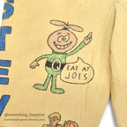 1970's KAZOO SENIOR CORDS HAND PAINTED '70 PANTS / AMAZING DRAWING ... W30/L29