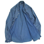 Polo by Ralph Lauren 'Indigo Calico' Chin Strap Gusseted Shirt... M