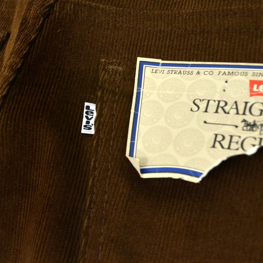 80's Deadstock Levi's 519 Corduroy Pants Brown ... W36×L31