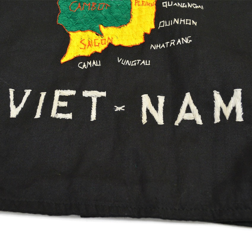 60's Vietnam Tour Jacket, Black Cotton... Size M