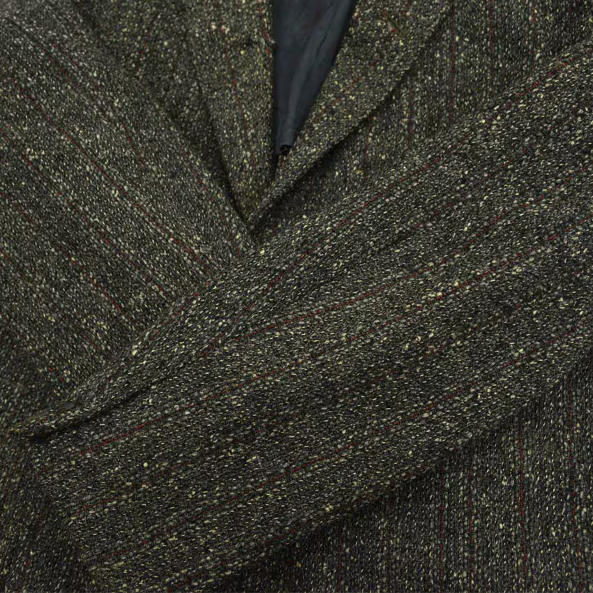 1950s University Town Salt and Pepper Wool Tailored Jacket...