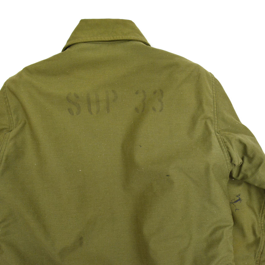 60's US Navy A-2 Deck Jacket Stencil... S