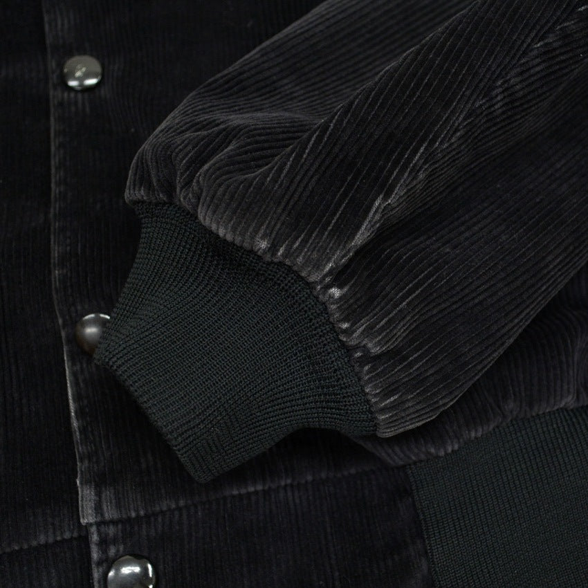 90's K-BRAND BLACK PLAIN CORDUROY JACKET...XL