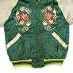 1940s- JAPAN SOUVENIR JACKET (Sukajan) with double-sided patch pockets and TOYO zipper...