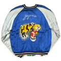 1950s JAPAN SOUVENIR JACKET (Sukajan) with Tiger Face and Speed ​​Zipper...
