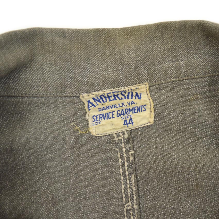 1940's ANDERSON CHRYSLER MOTORS COVERT MECHANIC COAT... 44