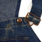 1940's~ PAYDAY JC PENNEY CO DENIM OVERALL DARK... W39