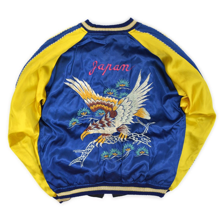 ~1950s JAPAN SOUVENIR JACKET (Sukajan) - Eagle & Tiger design, Cherry zipper...