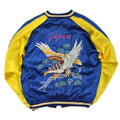~1950s JAPAN SOUVENIR JACKET (Sukajan) - Eagle & Tiger design, Cherry zipper...