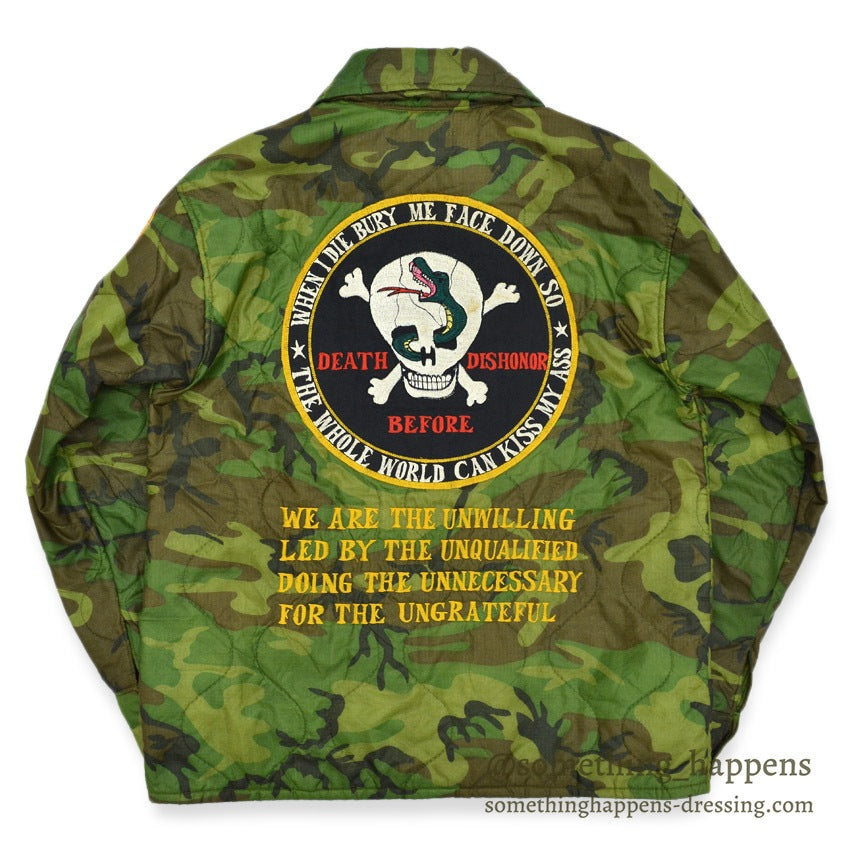 〜1970's OKINAWA SKULL VIETNAM WAR EMBROIDERY TOUR JACKET ...