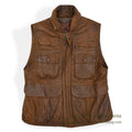 1980's BANANA REPUBLIC PHOTOJOURNALIST LEATHER VEST ... M