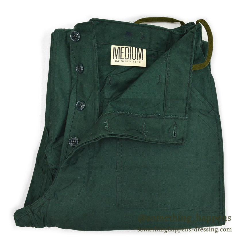 1960's DEADSTOCK USARMY TROUSERS, AGGRESSOR GREEN SHADE 255 ... MEDIUM