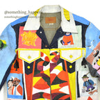 1970's Levi's FOLK ART PAINT 70505 small-e DENIM JACKET NON WASH ... 44