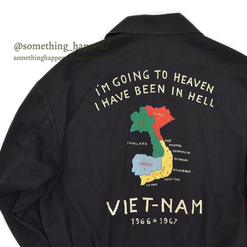 1960's VIETNAM SOUVENIR JACKET VIETNAM Fukuroku 66-67...