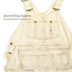1950s Lee off-white double knee and apron overalls... W39/L28