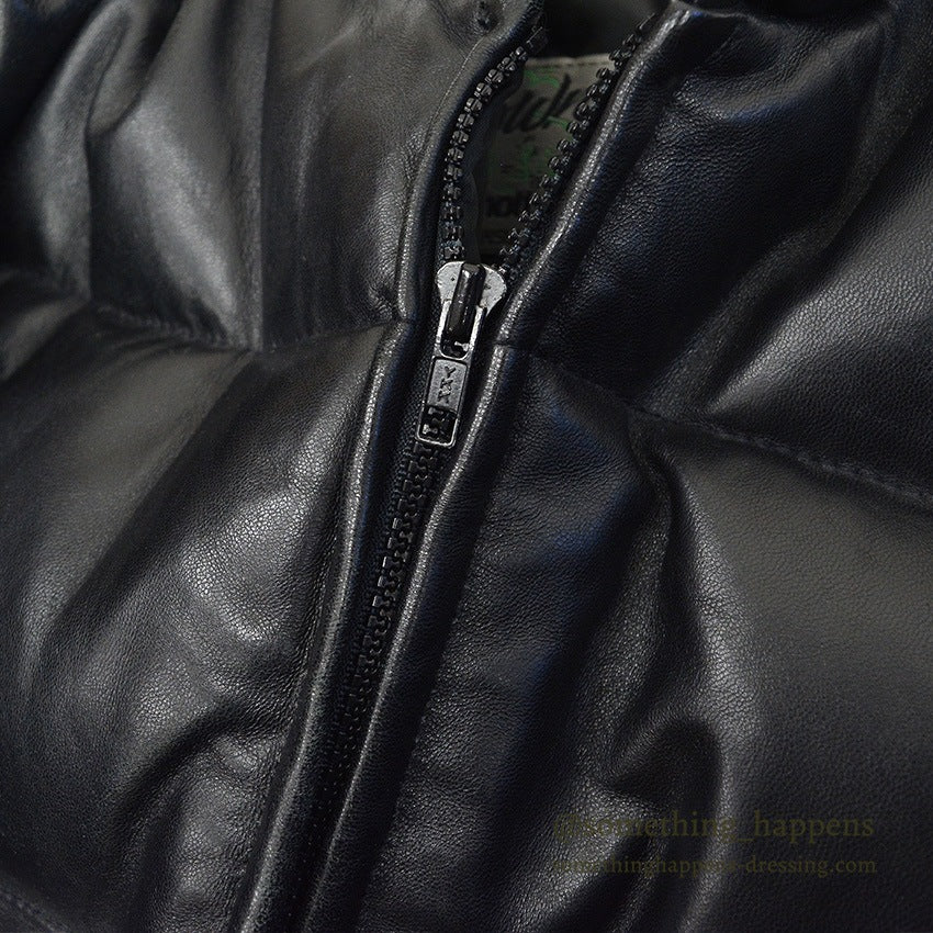 1990's SCHOTT LEATHER DOWN JACKET... 36