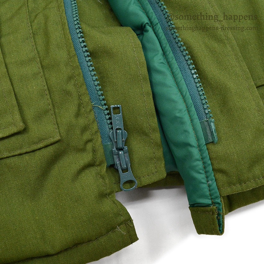 1970's 10X OLIVE GREEN HUNTING DOWN COAT...S