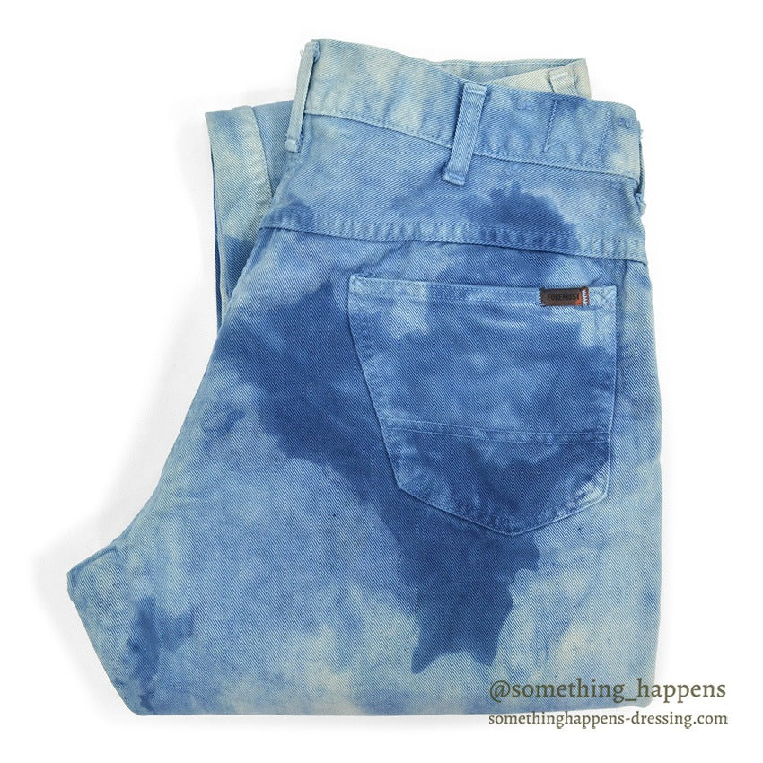 1960's JCPCO FOREMOST CLOUDY DYED COTTON TWILL PANTS... W33/L28