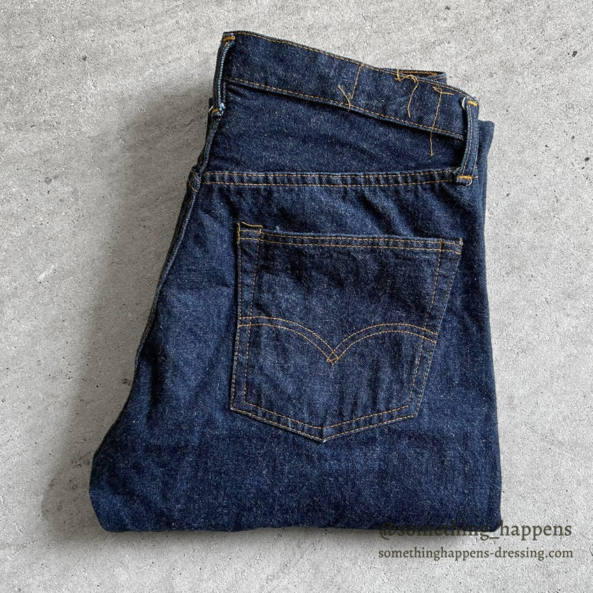 1970's Levi's 501 66 early period DENIM PANTS DARK... W32/L27